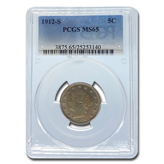 1912-S Liberty Head V Nickel MS-65 PCGS 1912-S Liberty Head V Nickel MS-65 PCGS